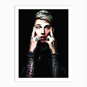 machine gun kelly 2 Art Print