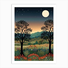 William Morris Moonlight Art Print