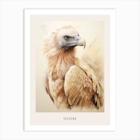 Vintage Bird Drawing Vulture 1 Poster Art Print