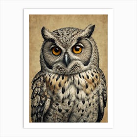 Owl Portrait Art Print