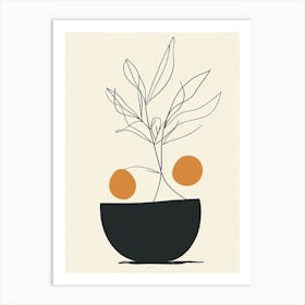 Oranges In A Bowl Art Print