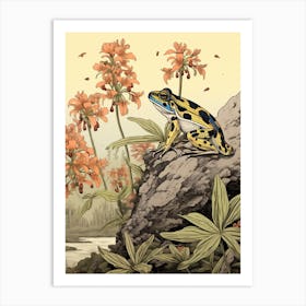 Poison Dart Frog Japanese Style Illustration 5 Art Print