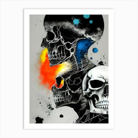 Skulls Of The World Art Print