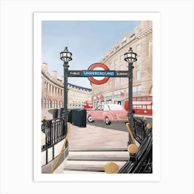 London Regent Street Travel Art Print