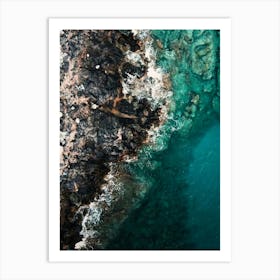 Aerial View Of The Ocean Art Print