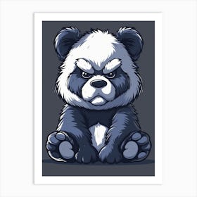 Angry Panda Art Print