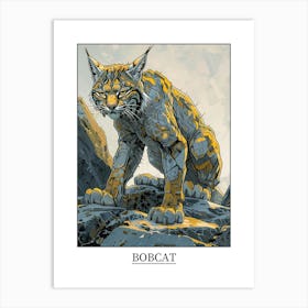 Bobcat Precisionist Illustration 4 Poster Art Print