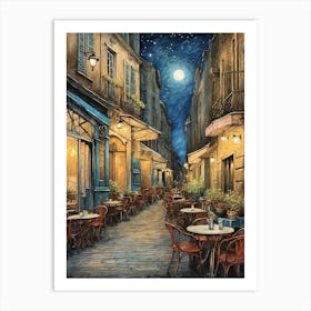 Default Cafe Terrace At Night Van Gogh Art Print 0 Art Print