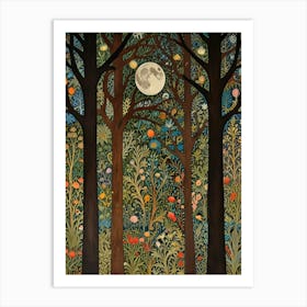 William Morris Moonlight In The Forest 86 Art Print