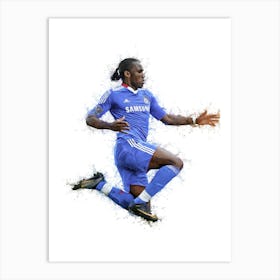 Didier Drogba Watercolor Art Print