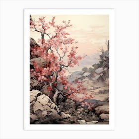 Plum Blossom Victorian Style 3 Art Print