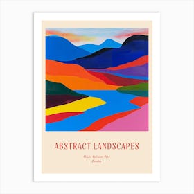 Colourful Abstract Abisko National Park Sweden 4 Poster Art Print