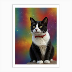 Rainbow Cat 2 Art Print