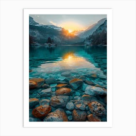 Sunrise In The Mountains 11 Art Print