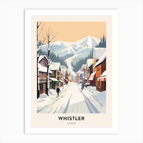Vintage Winter Travel Poster Whistler Canada 3 Art Print