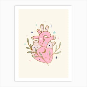 Heart With Foliage Art Print