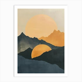 Sunset In The Mountains 41 Art Print