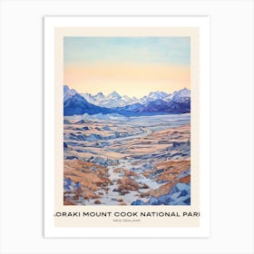 Aoraki Mount Cook National Park New Zealand 1 Poster Art Print