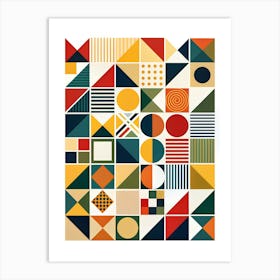 Mid Century Modern Shapes 03 Art Print