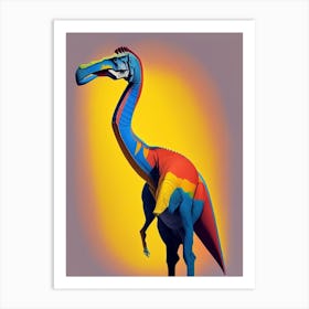 Corythosaurus Primary Colours Dinosaur Art Print