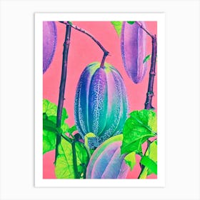 Bitter Melon Risograph Retro Poster vegetable Art Print