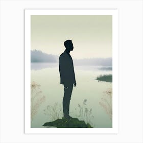 Silhouette Of A Man 2 Art Print