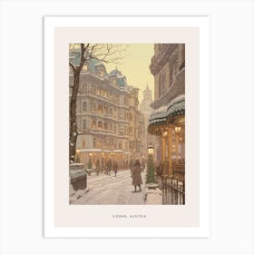 Vintage Winter Poster Vienna Austria 7 Art Print