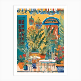 Colorful Cafe Facade Art Print
