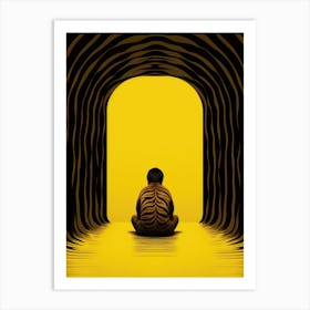 Tiger In A Tunnel Art Print