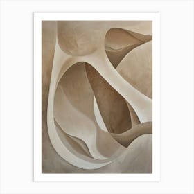 Poster Canvas Beige Abst 9 Art Print