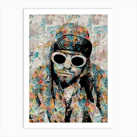 Kurt Cobain Abstract Art Print