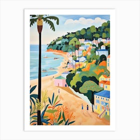 Blackpool Sands, Devon, Matisse And Rousseau Style 2 Art Print