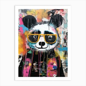 Graffiti Bear Whispers: Pandas Art Print
