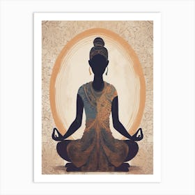 Meditating Woman Art Print