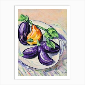 Eggplant Fauvist vegetable Art Print
