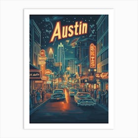 Aihrgdesign A Classic 1960s Travel Poster For Austin Showcasi 931d8e1a Ae8e 4848 Bf33 E457c860808b 1 Art Print