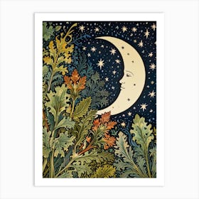 William Morris Moon And Stars Art Print