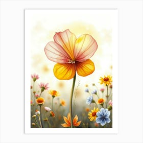 Flower Background Art Print