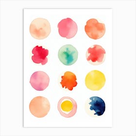 Watercolor Splatters 2 Art Print