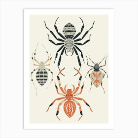 Colourful Insect Illustration Spider 2 Art Print