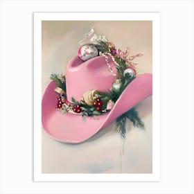 Pink Cowboy Hat Art Print