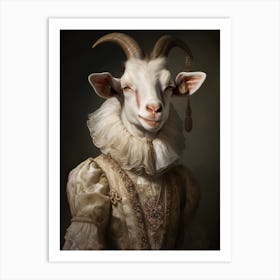 Goat In A Dress Art Print