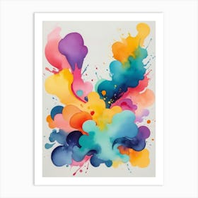 Colorful Splashes 3 Art Print