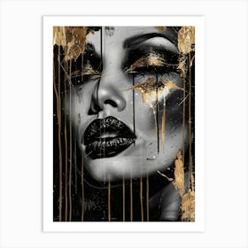 Gold And Black 78 Art Print