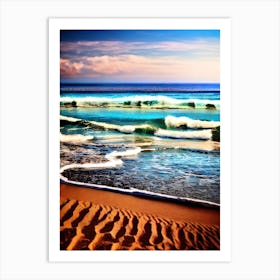 Beach With Waves Art Print