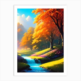 Autumn Landscape Painting 1 Art Print