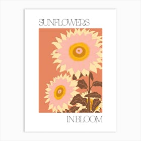 Sunflowers In Bloom Flowers Bold Illustration 4 Art Print