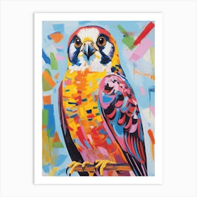 Colourful Bird Painting American Kestrel 4 Art Print