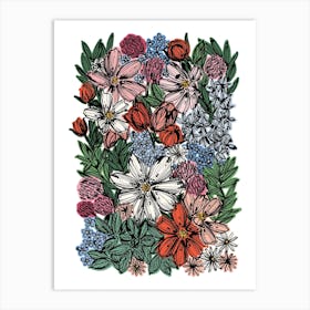 Vibrant Floral Art Print