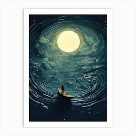 Night In The Boat Art Print